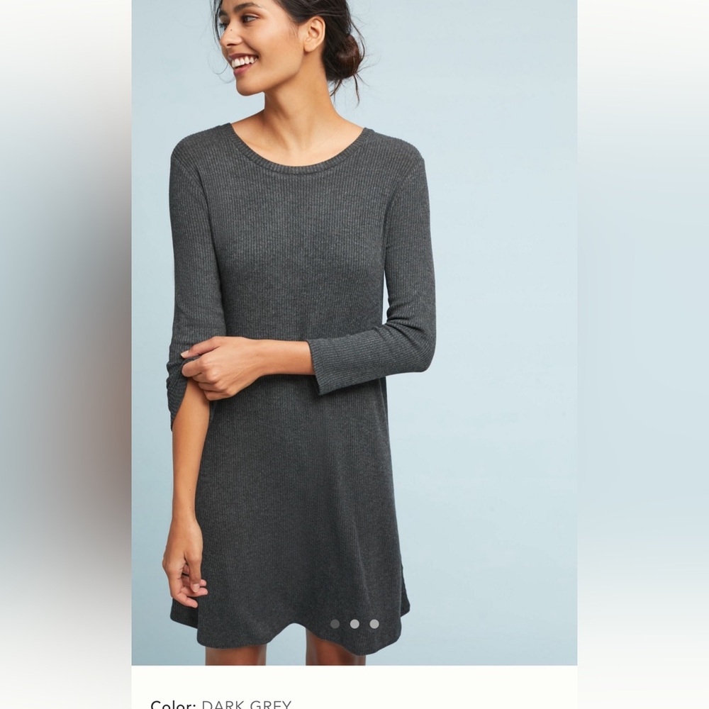 Velvet by Graham & Spencer Chrissy Tunic Dress – Dark Grey – Size S, Exc.